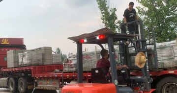 晋城 黄金麻冰裂纹，地铺石装车