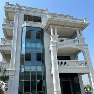 晋城 白麻花岗岩别墅外墙干挂效果展示