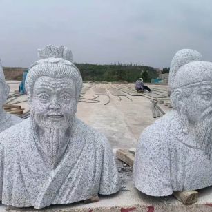 晋城 白麻花岗岩石材人物立体雕刻