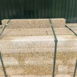 晋城 黄金麻花岗岩石材机切面栏杆料半成品