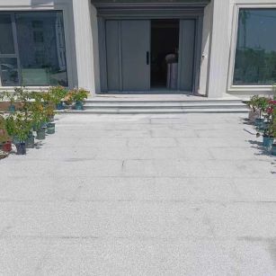 晋城 芝麻白花岗岩地铺石地面铺装