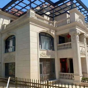 晋城 黄金麻花岗岩荔枝面别墅外墙干挂