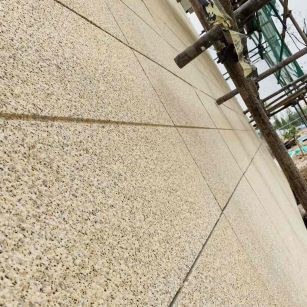 晋城 黄金麻花岗岩荔枝面外墙干挂石材效果示例