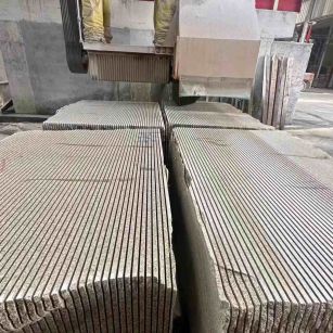 晋城 车间生产日常，黄金麻白麻花岗岩