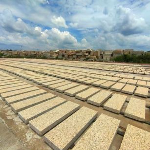 晋城 黄金麻荔枝面花岗岩石材地铺石防护中