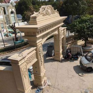 晋城 黄金麻荔枝面花岗岩别墅门楼