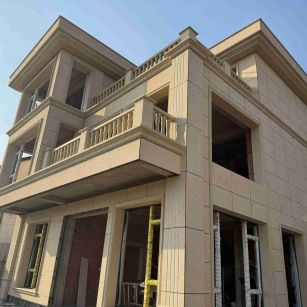 晋城 黄金麻花岗岩石材荔枝面外墙干挂效果展示