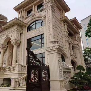 晋城 黄金麻花岗岩别墅外墙干挂效果展示