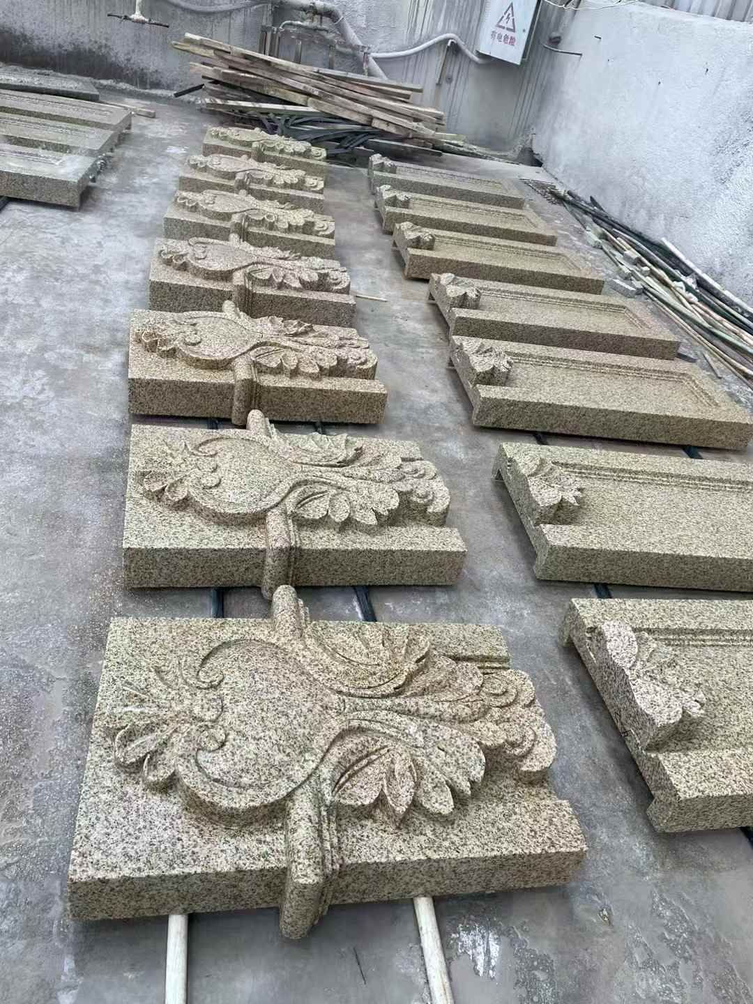 晋城 黄金麻花岗岩别墅外墙雕刻板