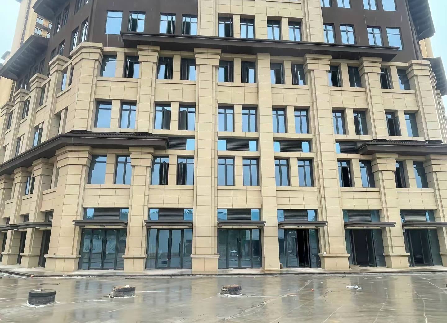 晋城 黄金麻花岗岩荔枝面小区外墙干挂