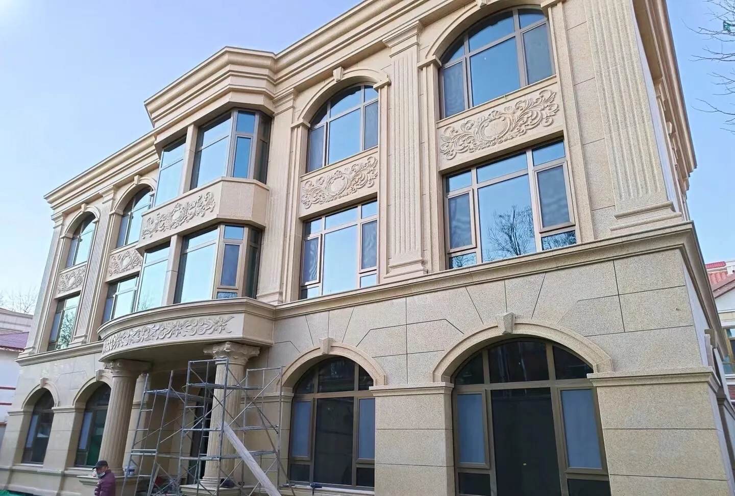 晋城 黄金麻花岗岩别墅外墙干挂