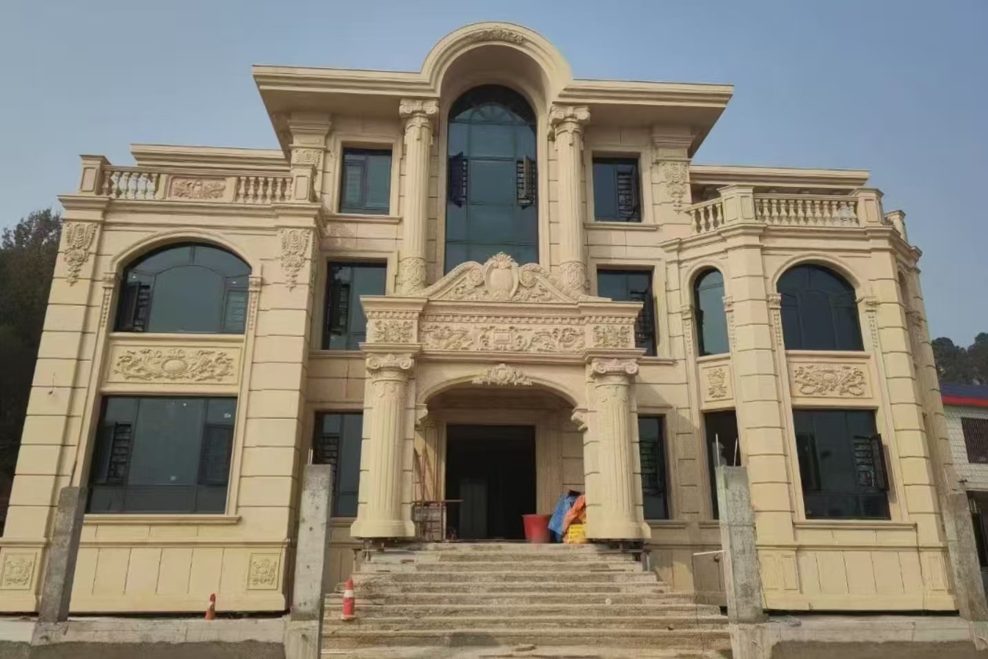 晋城 黄金麻花岗岩别墅外墙干挂