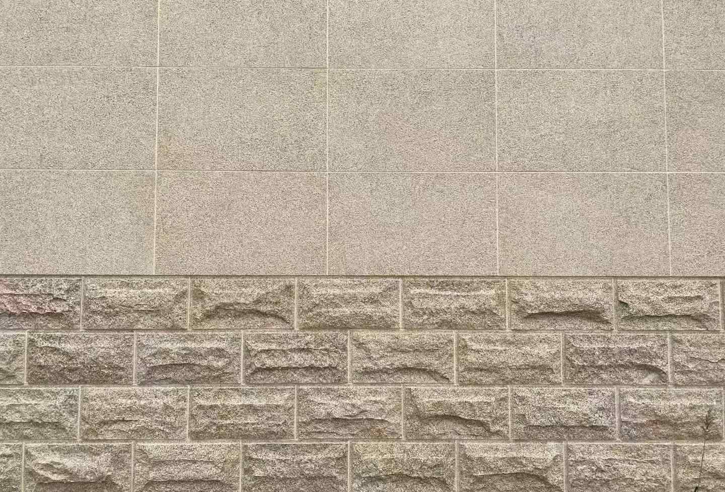 晋城 黄金麻自然面蘑菇石配荔枝面干挂