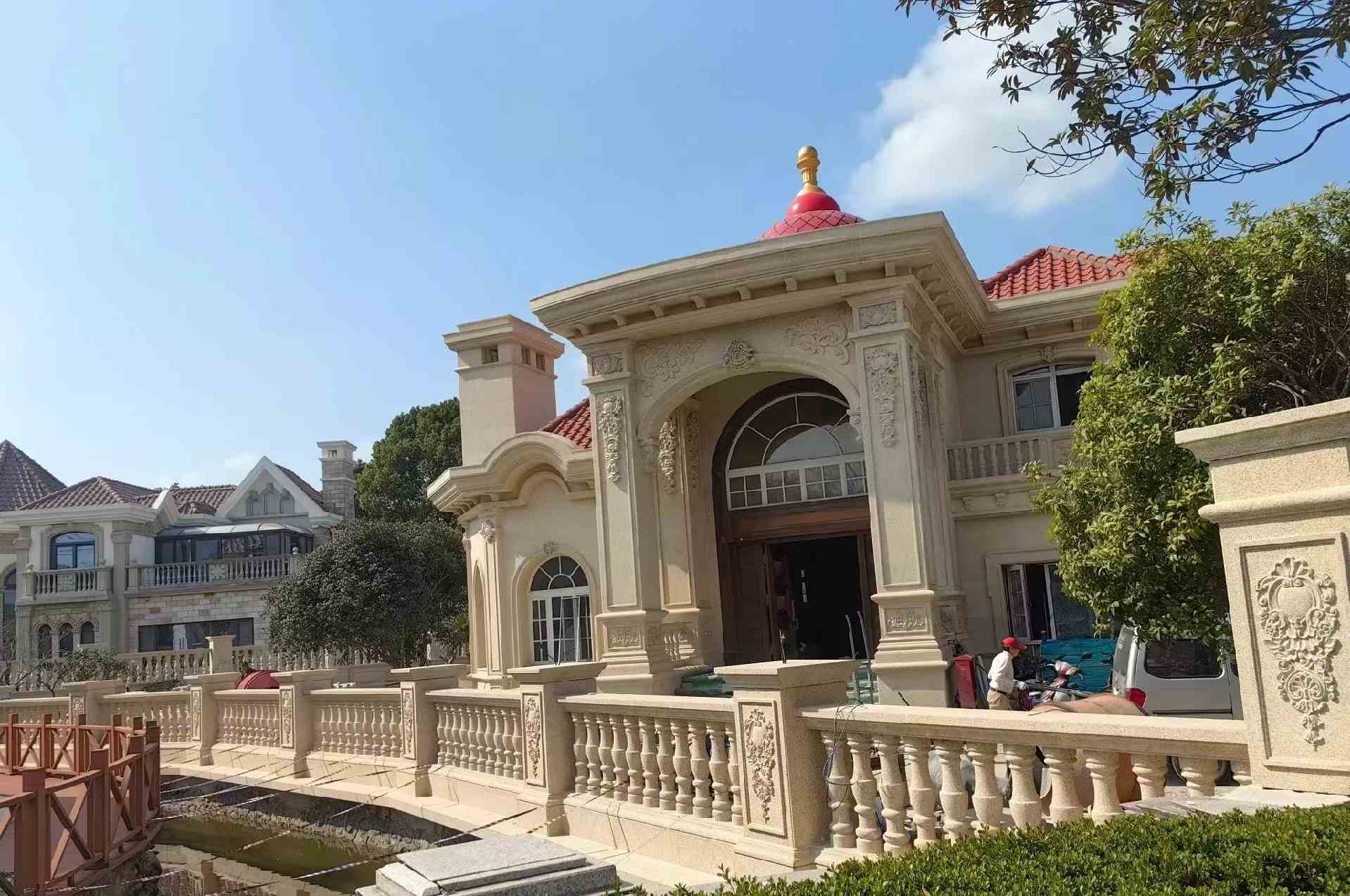 晋城 黄金麻花岗岩欧式别墅