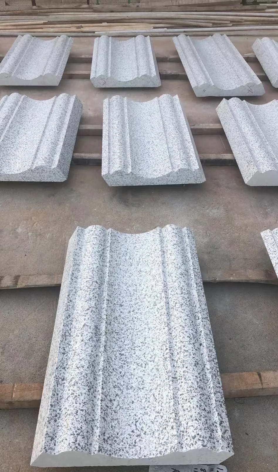 晋城 白麻花岗岩光面别墅线条