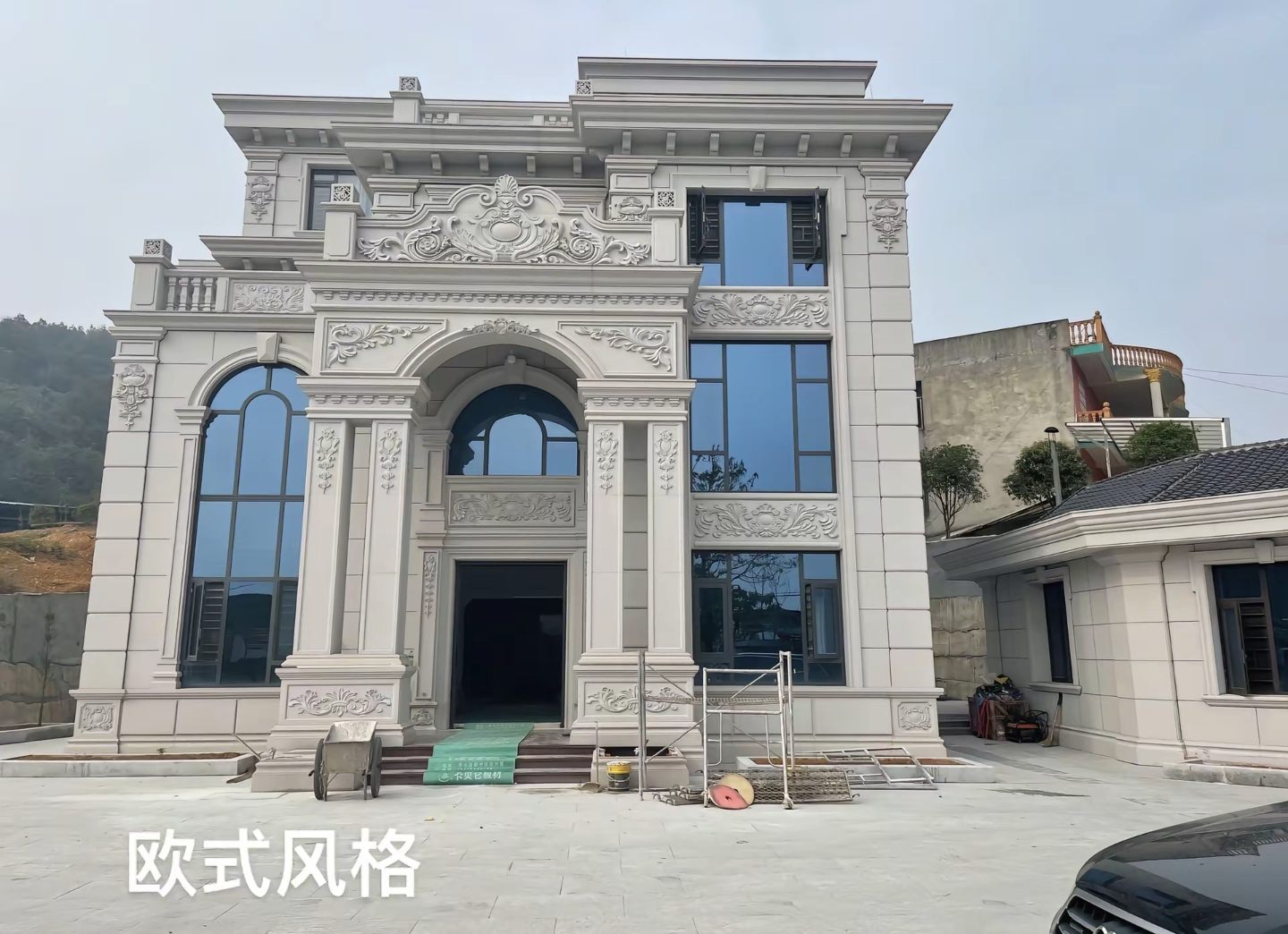 晋城 白麻花岗岩别墅外墙干挂