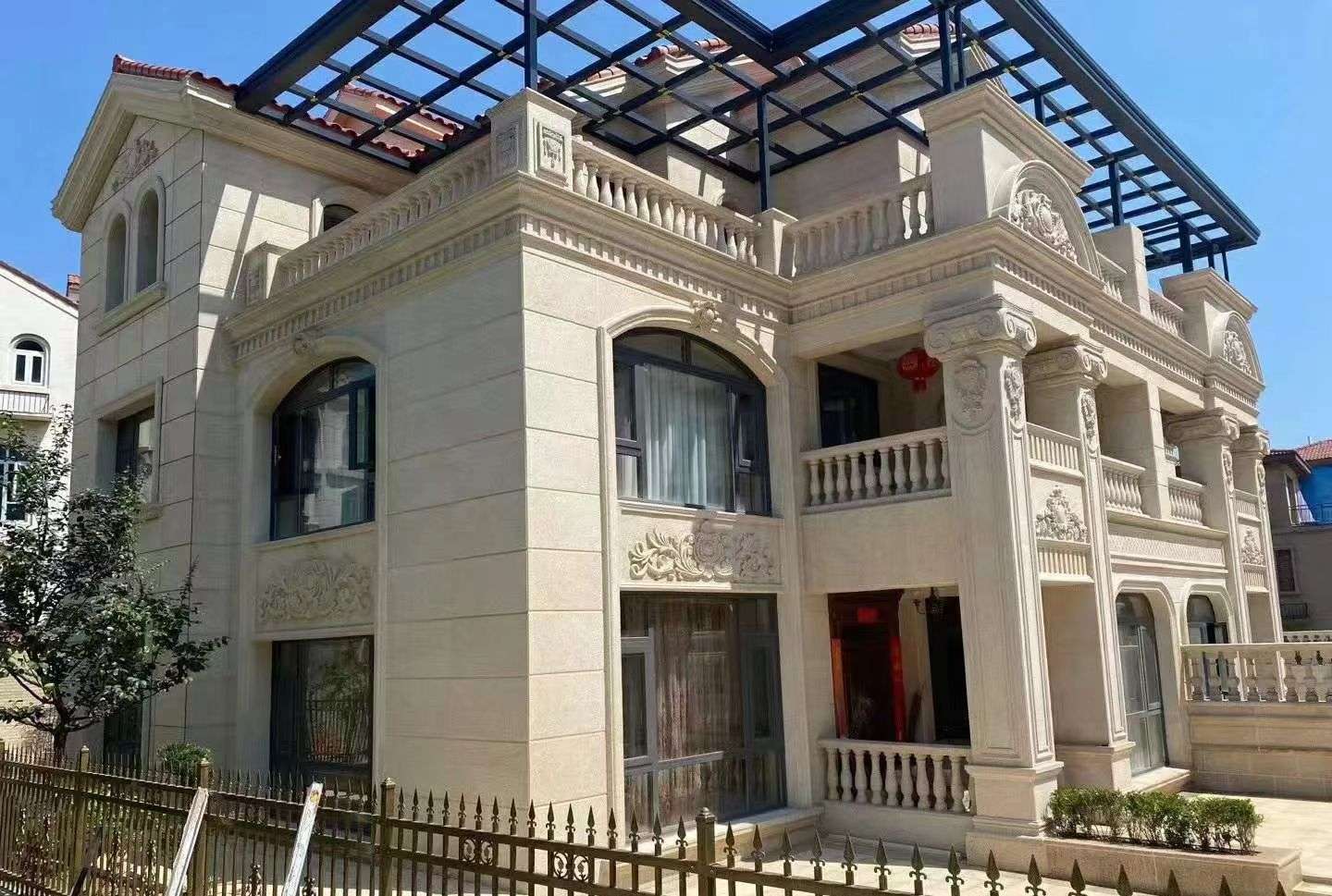 晋城 黄金麻花岗岩荔枝面别墅外墙干挂