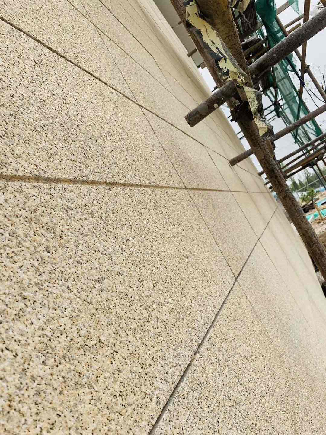 晋城 黄金麻花岗岩荔枝面外墙干挂石材效果示例